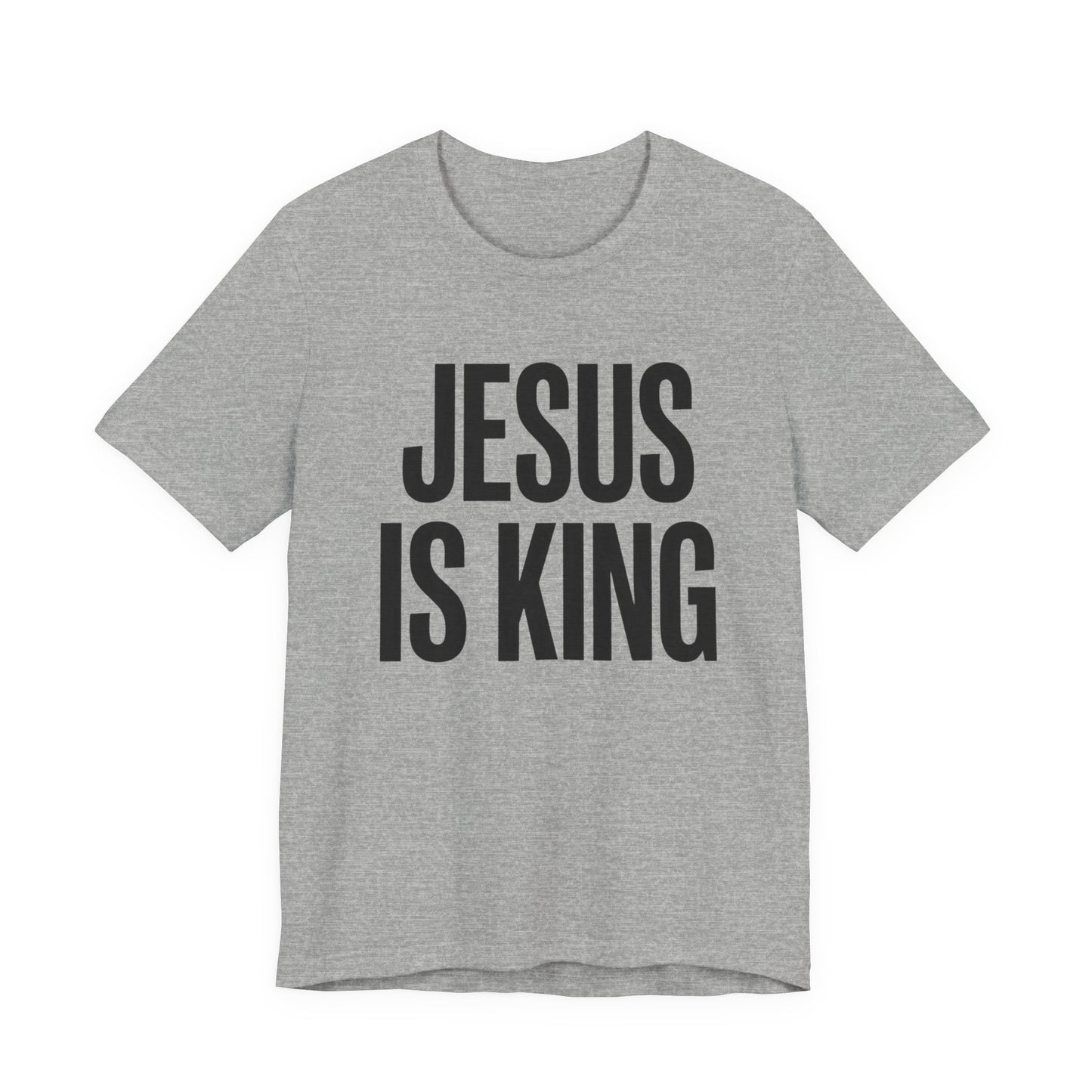 Inspiring "Jesus Is King" T-Shirt - Powerful Christian Faith Apparel for Believers - Minimalist Religious Gift Tee