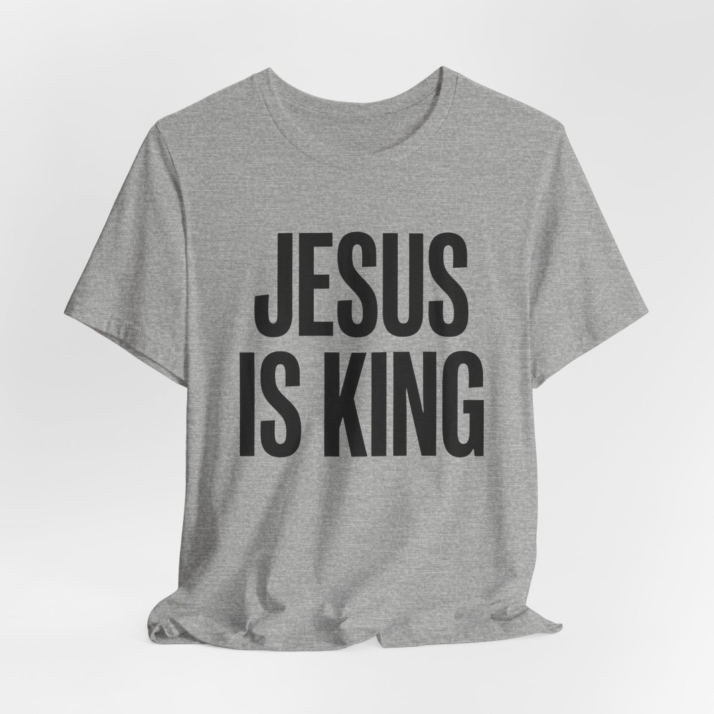 Inspiring "Jesus Is King" T-Shirt - Powerful Christian Faith Apparel for Believers - Minimalist Religious Gift Tee