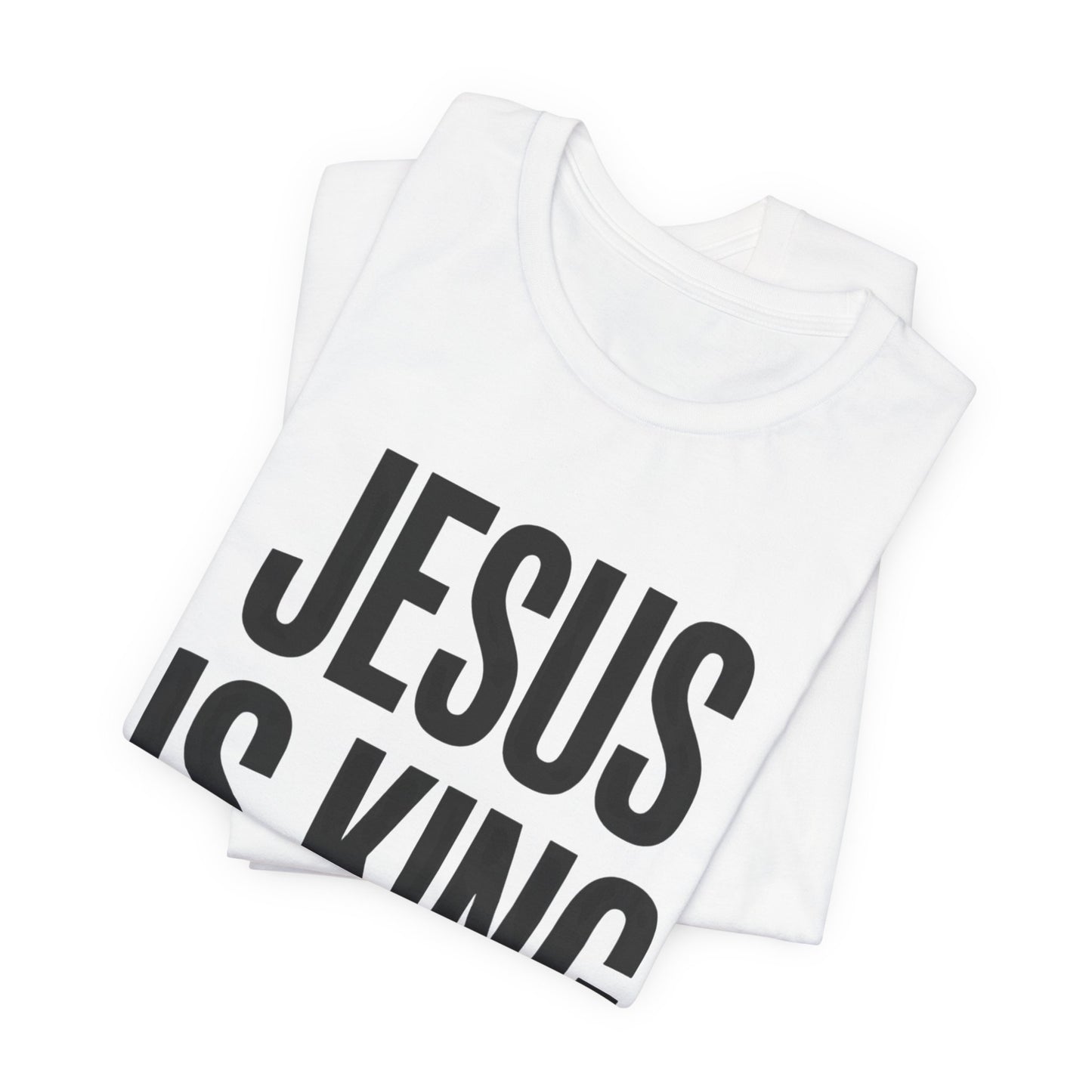 Inspiring "Jesus Is King" T-Shirt - Powerful Christian Faith Apparel for Believers - Minimalist Religious Gift Tee