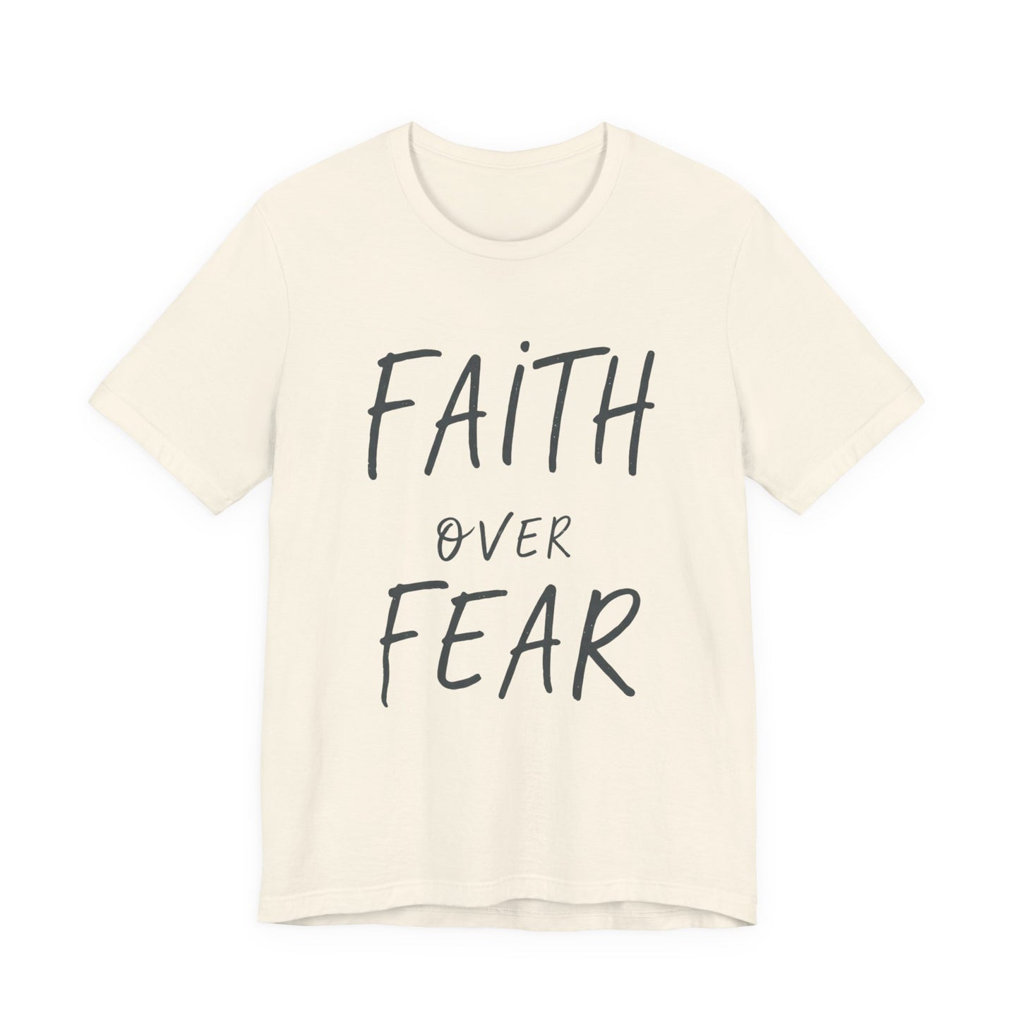 Inspiring 'Faith Over Fear' T-Shirt - Premium Christian Motivational Tee | Embrace Hope & Strength Apparel