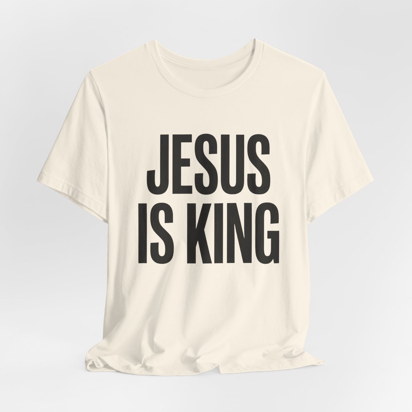Inspiring "Jesus Is King" T-Shirt - Powerful Christian Faith Apparel for Believers - Minimalist Religious Gift Tee