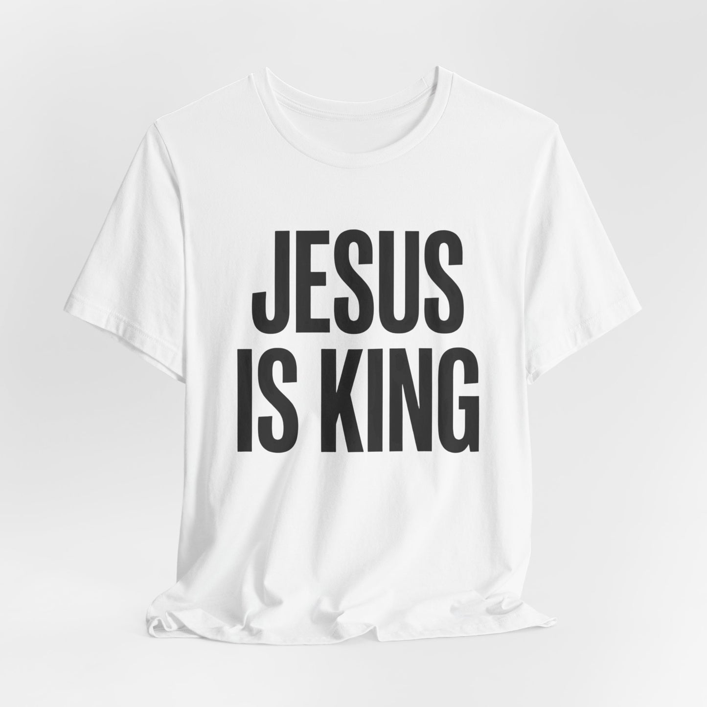 Inspiring "Jesus Is King" T-Shirt - Powerful Christian Faith Apparel for Believers - Minimalist Religious Gift Tee