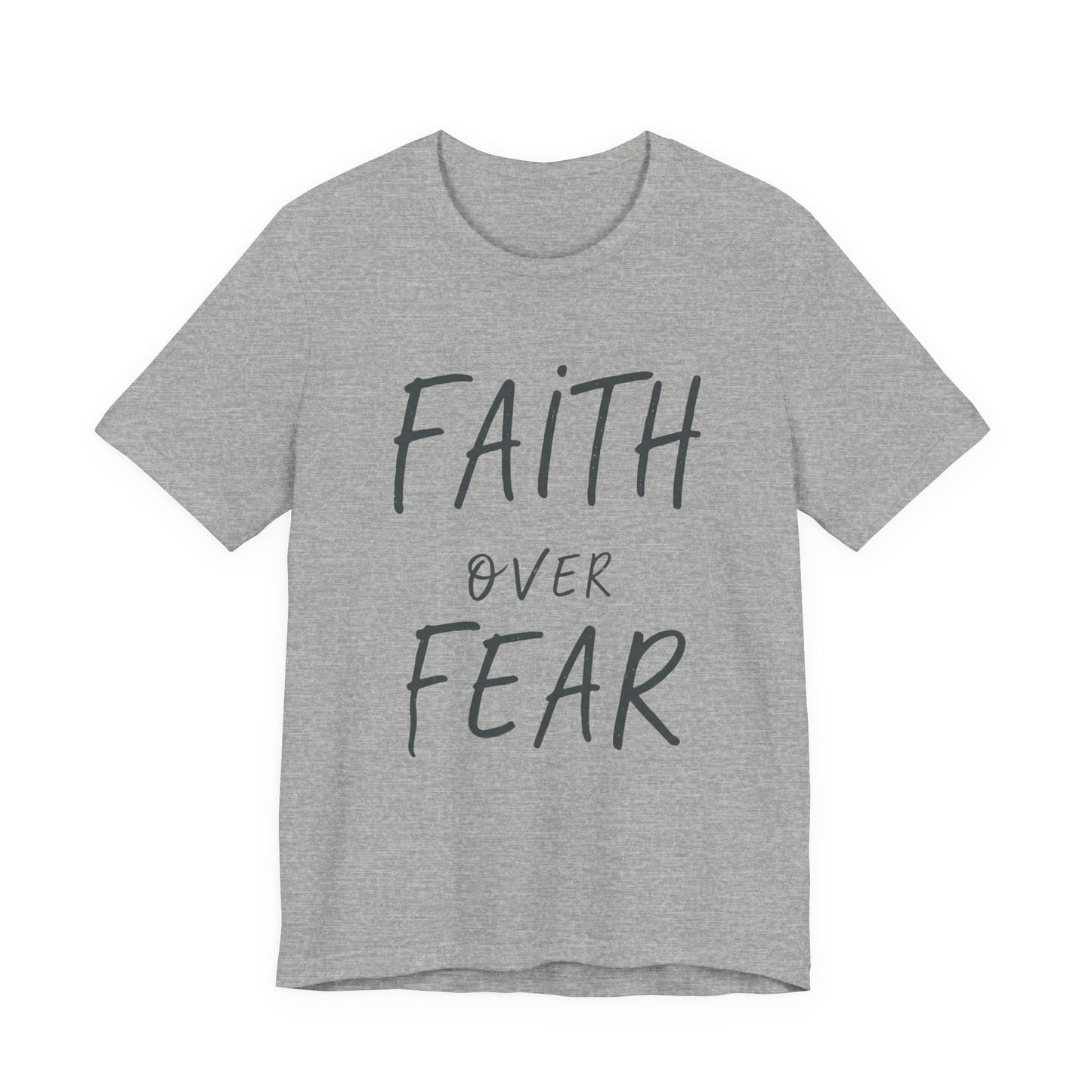 Inspiring 'Faith Over Fear' T-Shirt - Premium Christian Motivational Tee | Embrace Hope & Strength Apparel