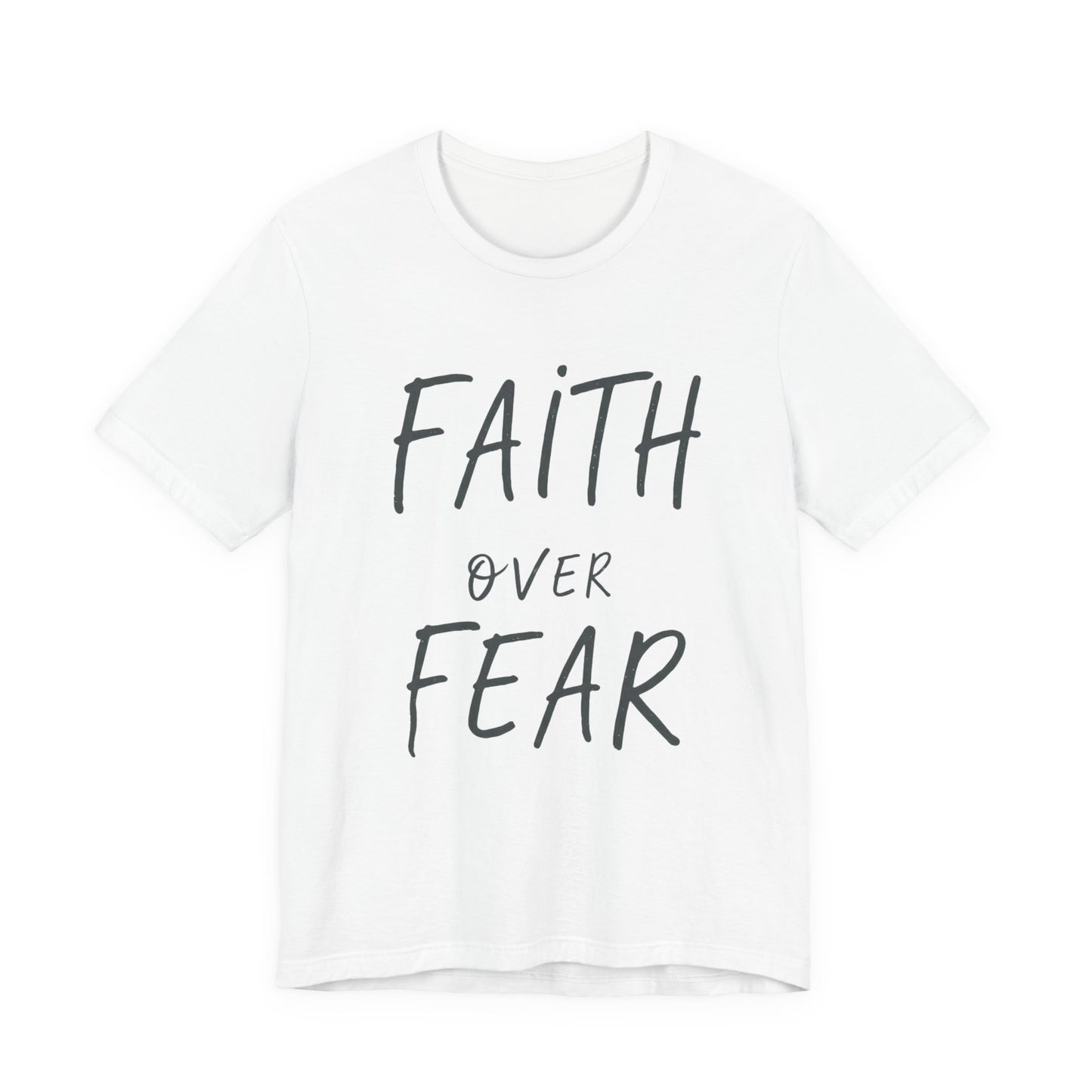 Inspiring 'Faith Over Fear' T-Shirt - Premium Christian Motivational Tee | Embrace Hope & Strength Apparel - Christian faith apparel by Micaclothings